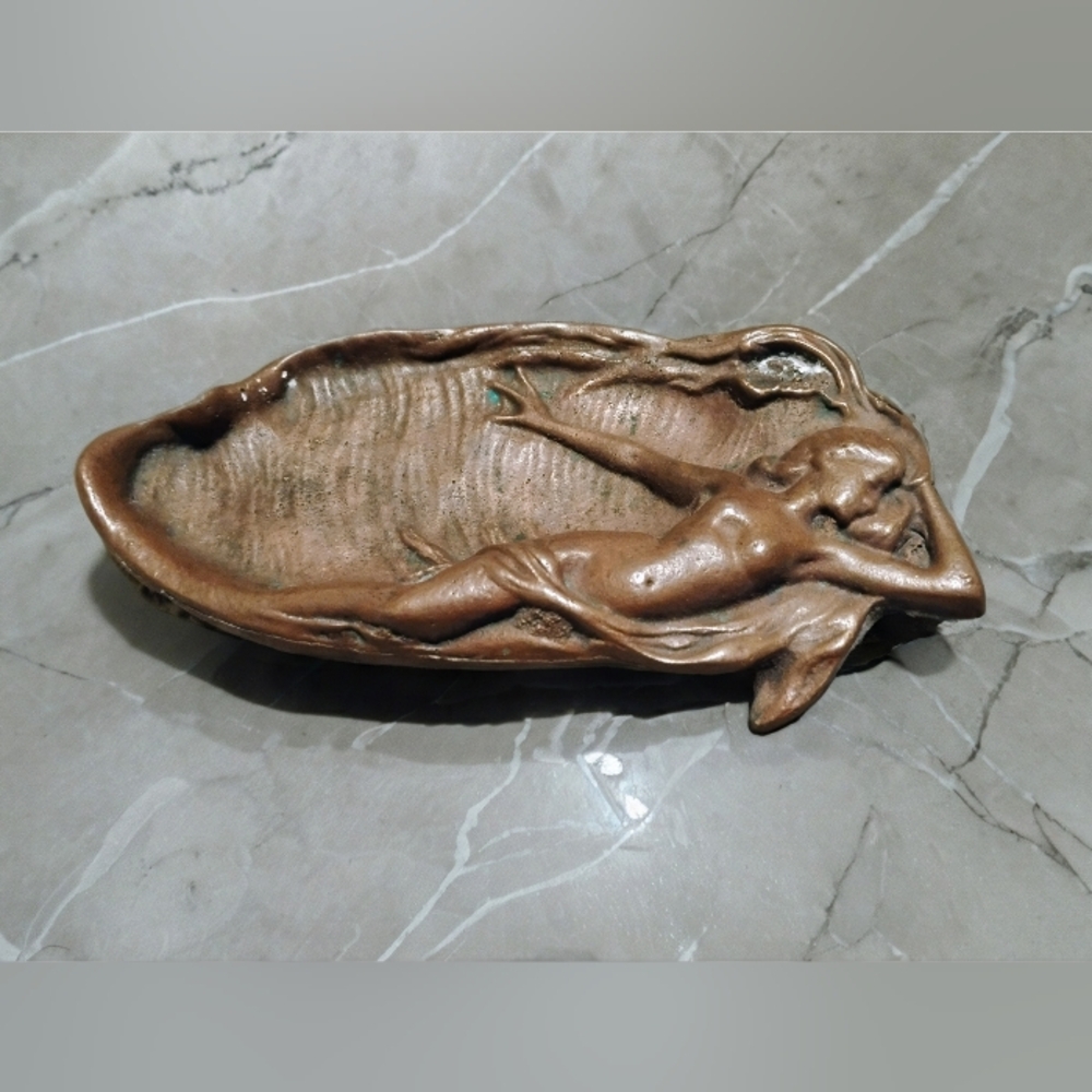 Art Nouveau Naked Woman Figurine is a captivating piece made of bronze Rare Find